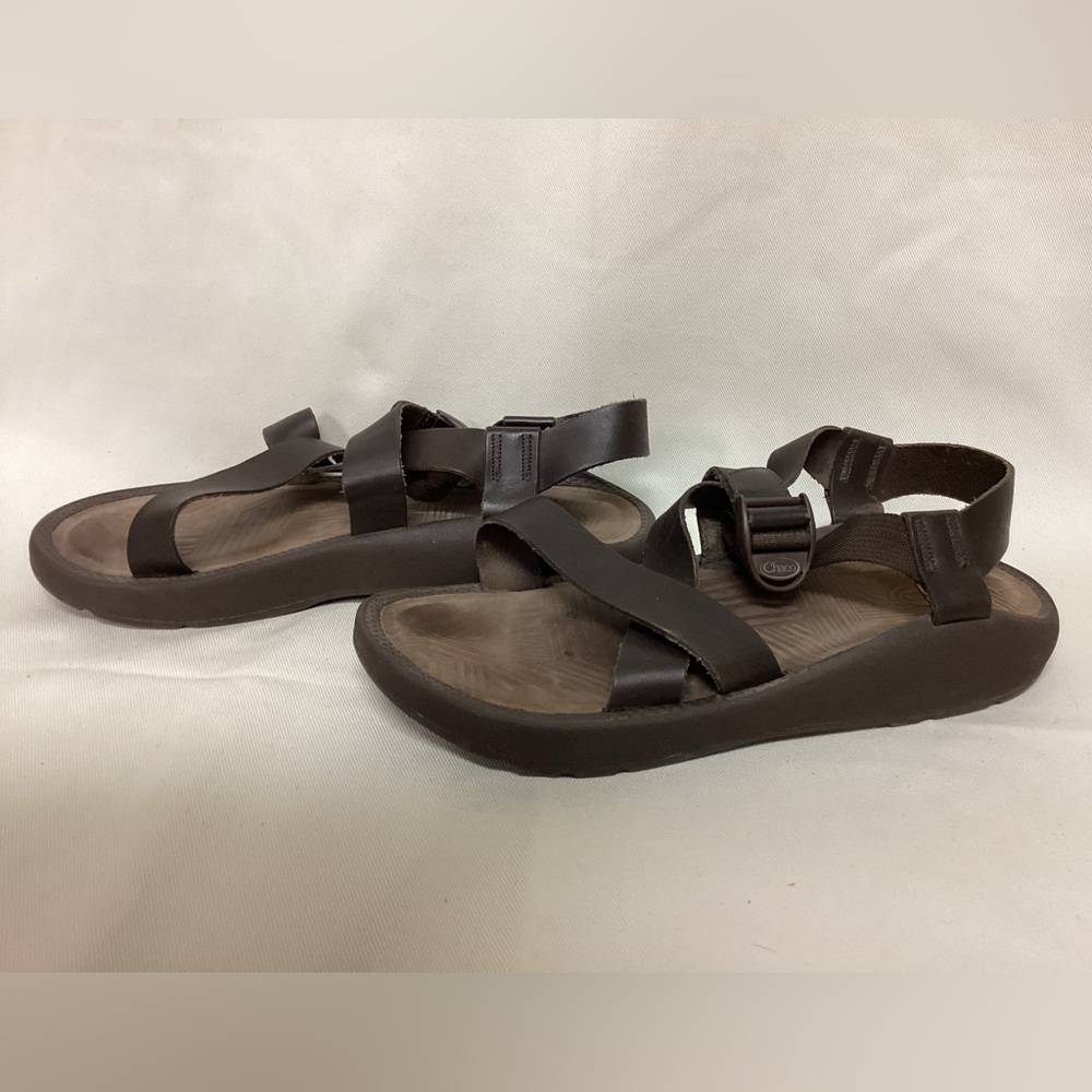 Chaco Leather Sandals Mens Sz 12 Brown Strapped Comfort